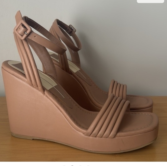 Dolce Vita Nude Wedge Sandals - Picture 2 of 4